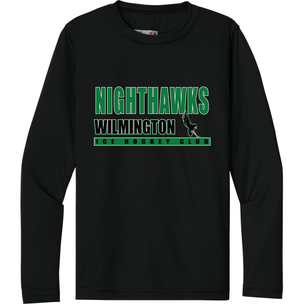 Wilmington Nighthawks Youth Cooling Performance Long Sleeve Tee