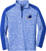 Brandywine Outlaws Youth PosiCharge  Electric Heather Colorblock 1/4-Zip Pullover